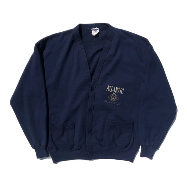 빈티지 구제 네이비 브이넥 가디건