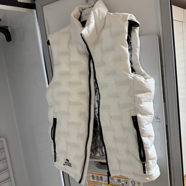 s 스위스밀리터리 발열조끼패딩 화이트