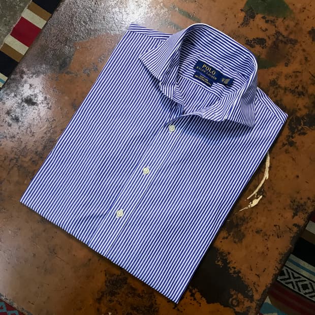 폴로랄프로렌 딥 블루 스트라이프 드레스셔츠 남성 105 사이즈