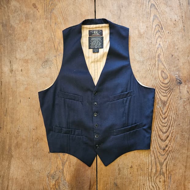 더블알엘 네이비 울 베스트