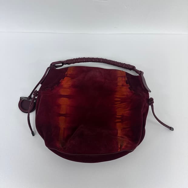 살바토레 페라가모 버건디 가죽 토트백 가방