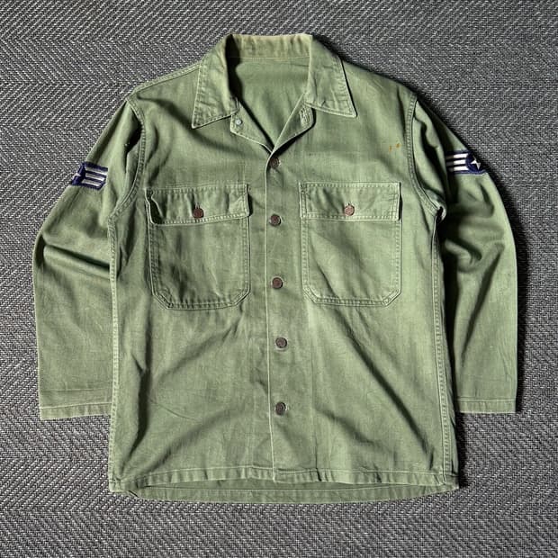 60s 미군 USAF OG-107 유틸리티 밀리터리 셔츠 (100)