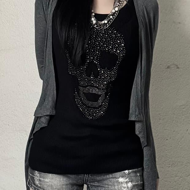 Cubic skull sleeveless