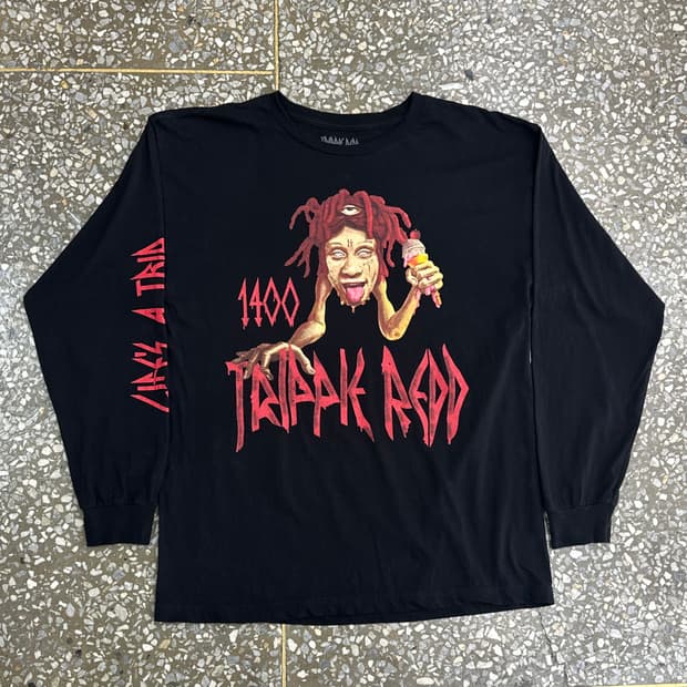 트리피 레드 롱슬리브 티셔츠 L