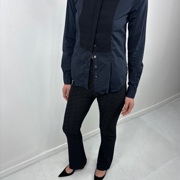 AX MIXED FABRIC PANEL SHIRT