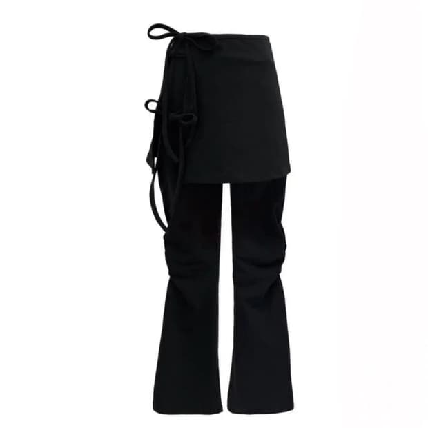 벨리아르 스트랩 스커트 팬츠 세트 블랙