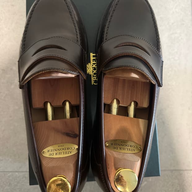 Crockett & Jones 하버드 코도반 로퍼(다크브라운)