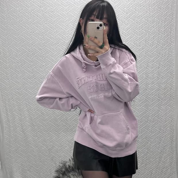 마리테 프랑소와 저버 아플리케 로고 딸기우유 후드티 C09229