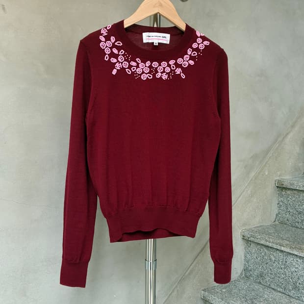 꼼데가르송 걸 니트