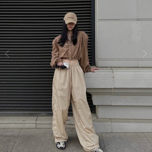 새상품) 랑거 아론 트레이닝 조거 팬츠 베이지