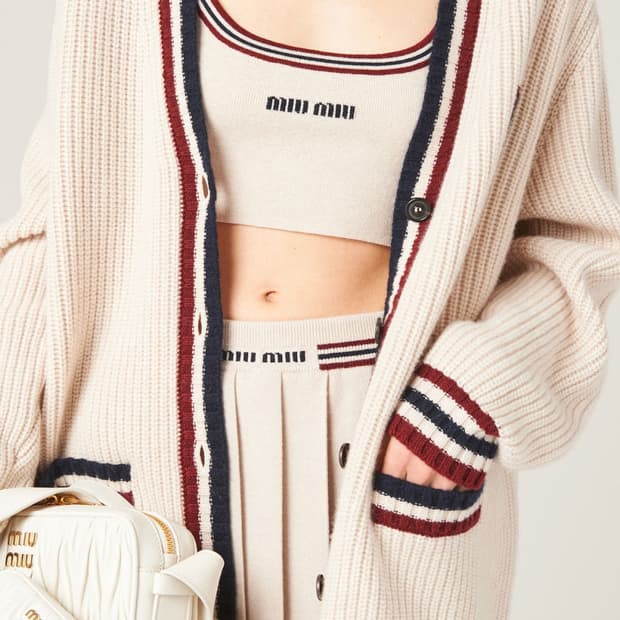 [새상품] 미우미우(Miu Miu) 25FW 캐시미어 스트라이프 가디건