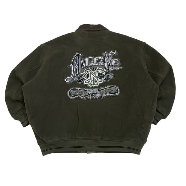 아비렉스X뉴욕양키스 리버시블 양면 울 바시티 자켓