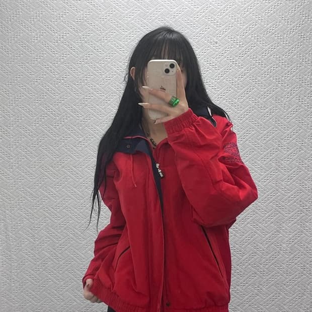 아식스 올드스쿨 레트로 오버핏 윈드브레이커 바람막이 105 C08439