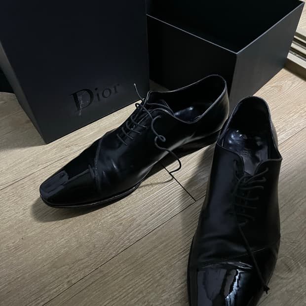 디올옴므 half leather 더비슈즈