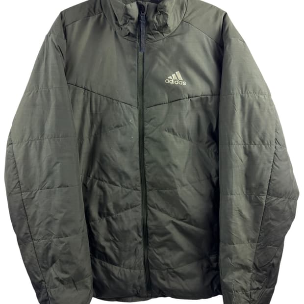아디다스 카키 패디드 집업1490