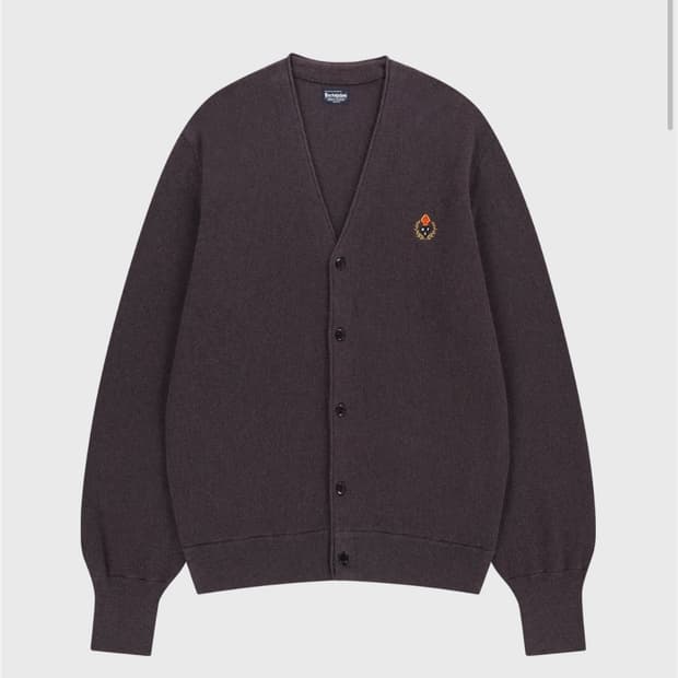 (새상품) 헤리티지플로스 퍼플 울 가디건 L