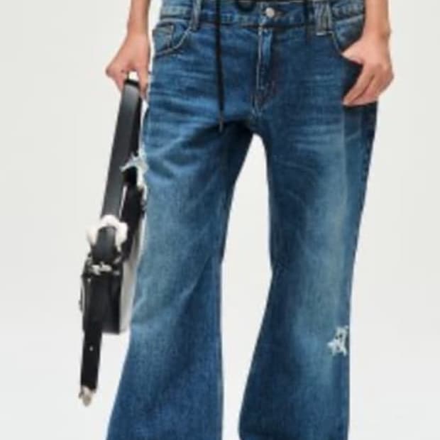 앤더슨벨 더블 웨이스트 진 