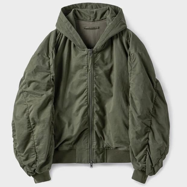 브랜디드 셔링 후드 봄버 팝니다 카키L