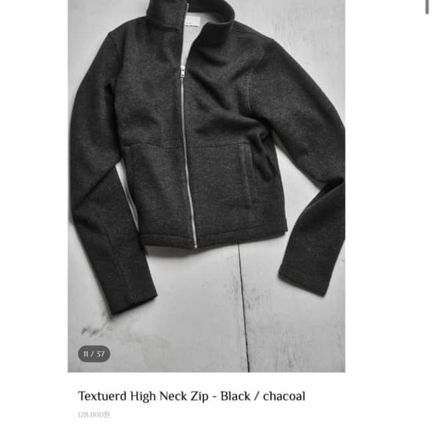 모노프리베 하이넥 집업 차콜 