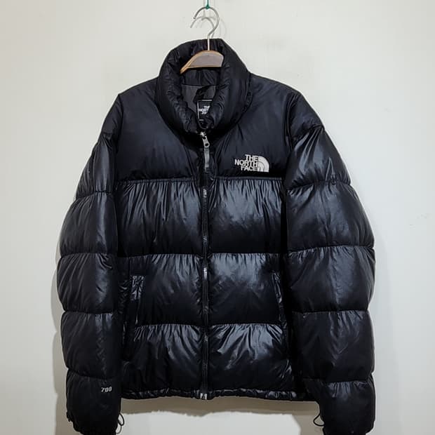 (L) 노스페이스 700 눕시패딩 점퍼 블랙 구스다운 거위털 자켓 