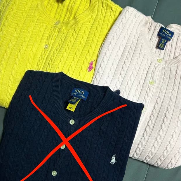 폴로 걸즈 가디건 XL