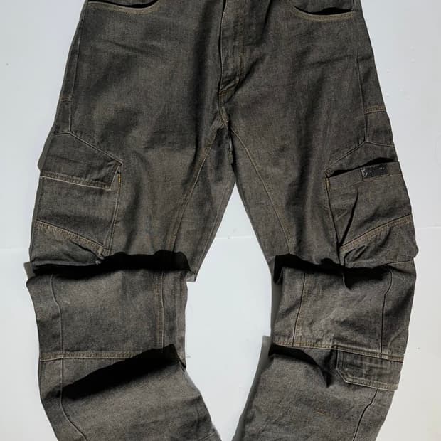 반스 브라운 올드스쿨 힙합 카고 데님 팬츠 36
