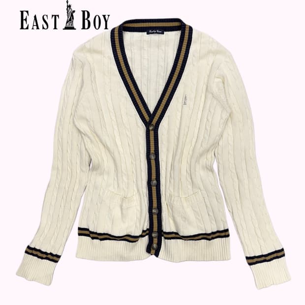 EASTBOY preppy cable knit cardigan