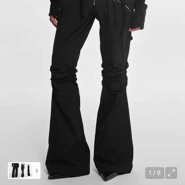 나체 EXPOSURE ZIP DETAIL PANTS (UNISEX) BL