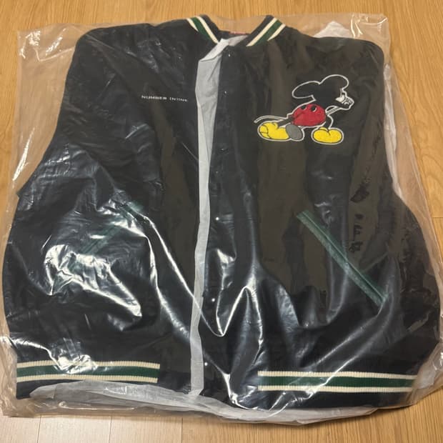 슈프림 x 넘버나인 미키 바시티 자켓 L