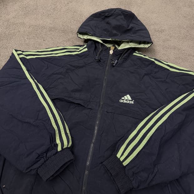 [ 정품/100 ] 아디다스 올드스쿨 퀄팅 누빔 바람막이 점퍼