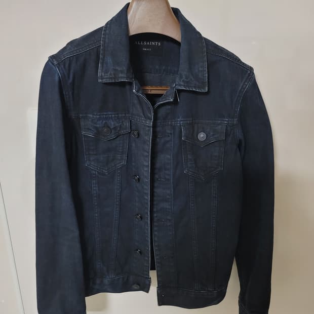올세인츠 진청 빈티지워싱 트러커 데님자켓 S 95정사이즈 상태극상