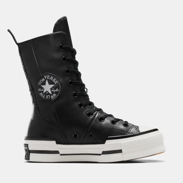 컨버스 척 70 플러스 엑스하이 레더 블랙