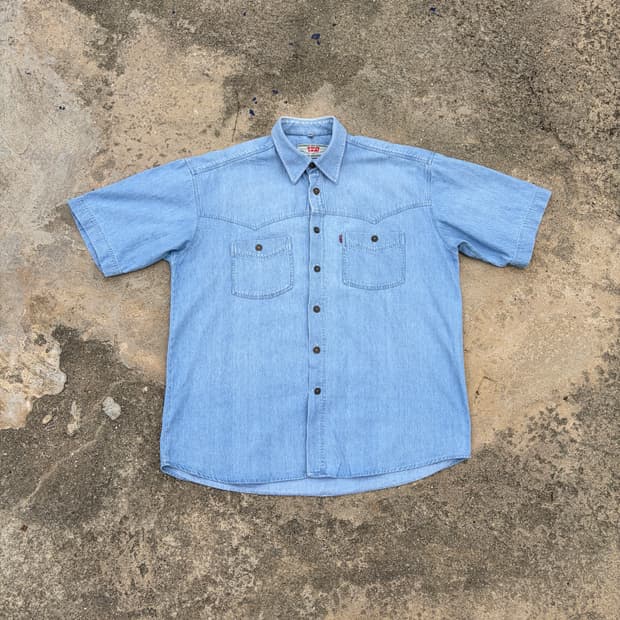리바이스 빈티지 클래식 웨스턴 데님 반팔셔츠 XL