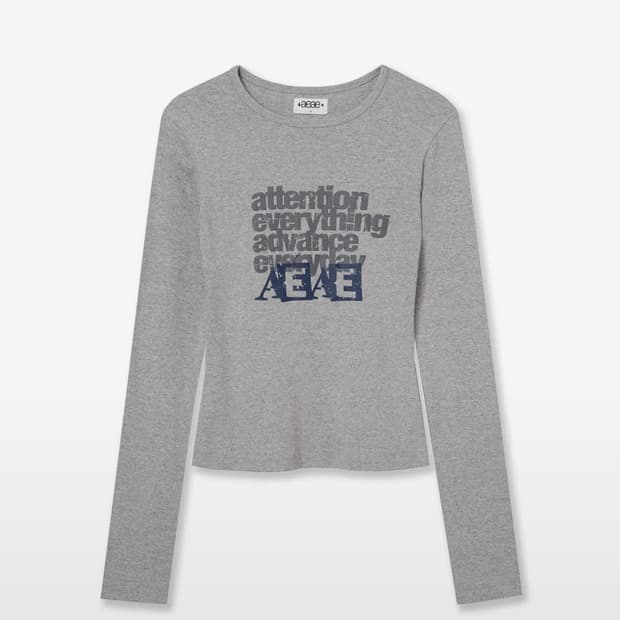 aeae  ATTENTION L/S [MELANGE GREY] 
