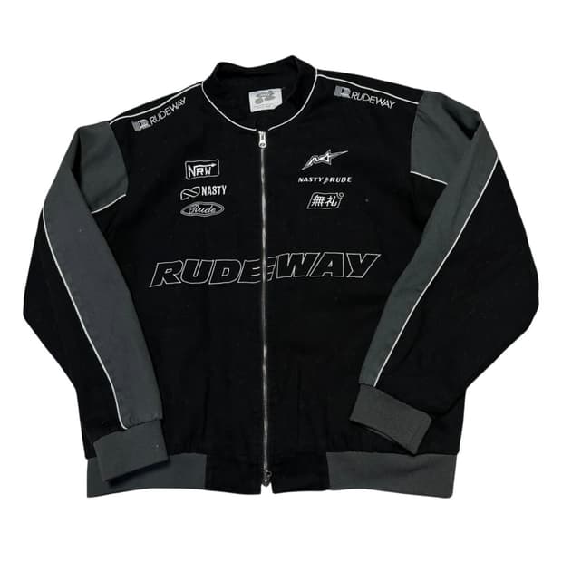 NASTY RUDE 배색 레이싱 자켓