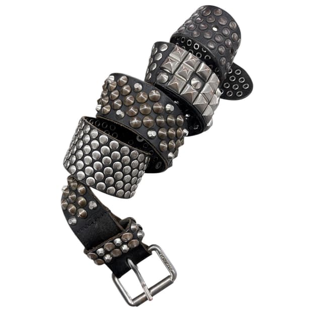 디젤 멀티 스터드 레더 벨트