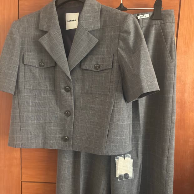 산드로 셋업 자켓 팬츠 55 여름정장 