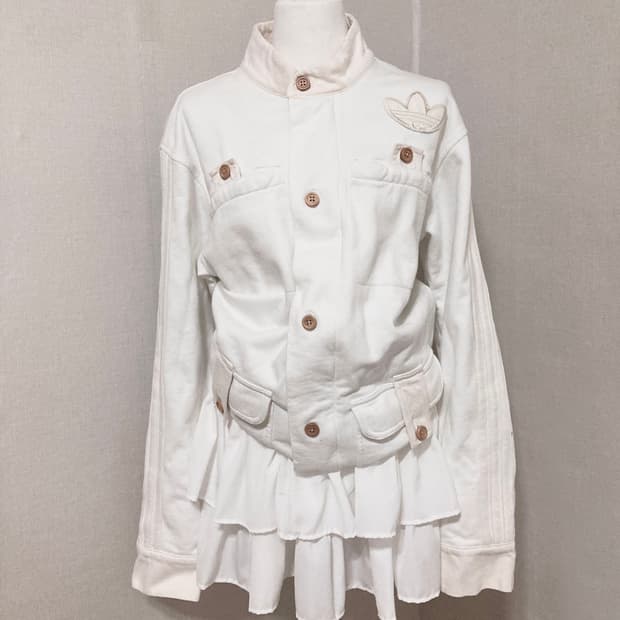 아디다스 올드스쿨 빅로고 면 자켓 2XL