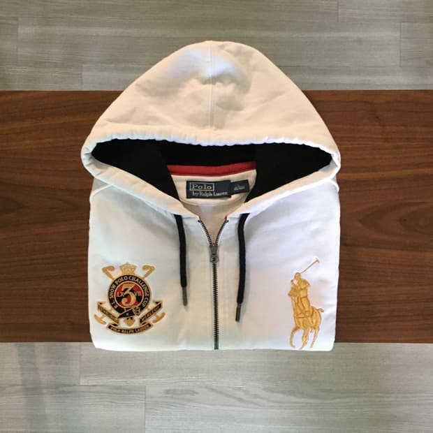 폴로 빅포니 후드집업 화이트