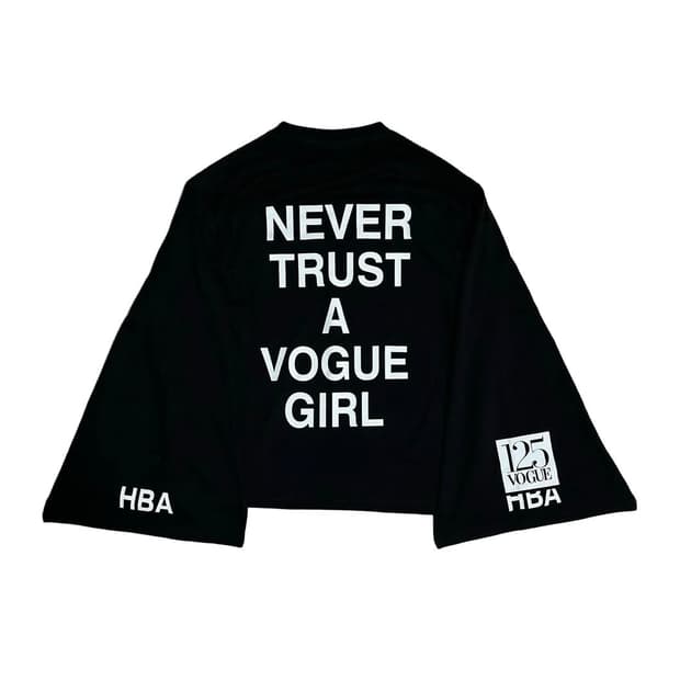 HBA × VOGUE 125주년 콜라보 티셔츠 (플레이보이카티 착용)