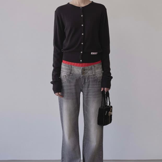 스컬프터 가디건 BLACK