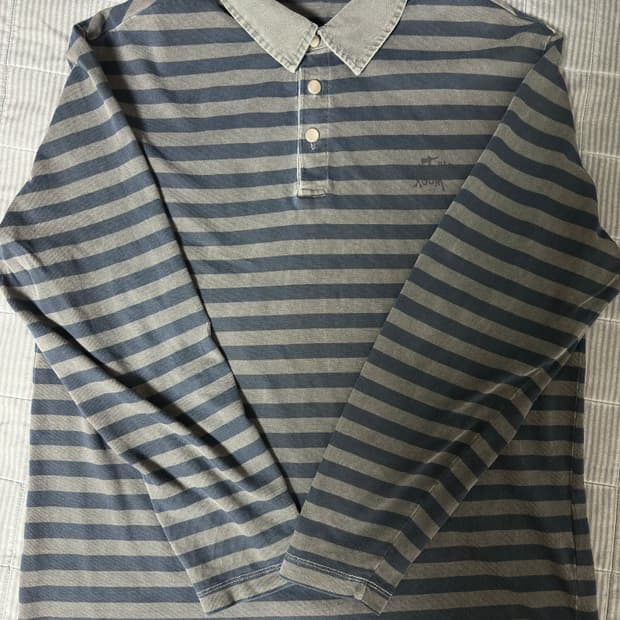 칭룸 VTG 스트라이프 폴로티 Dyed Blue  4사이즈