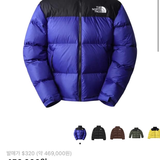 노스페이스 재팬 1996 레트로 눕시 패딩