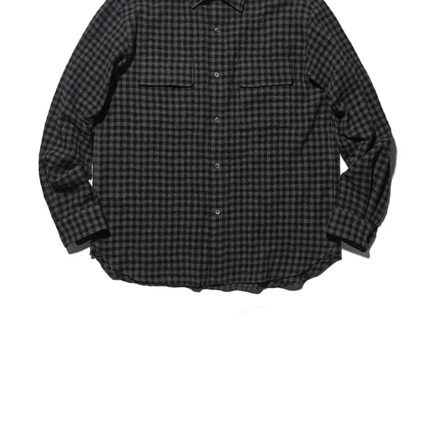 아워셀브스25fw 깅엄체크 차콜 1사이즈