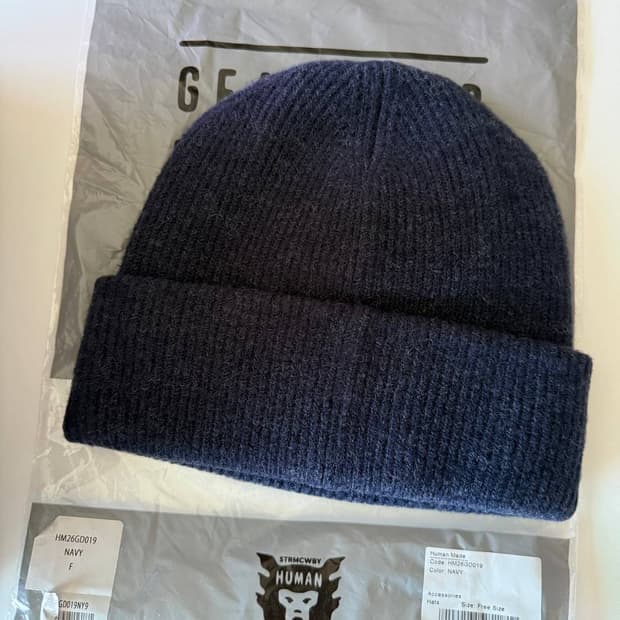 Human Made Navy Beanie HM26GD019