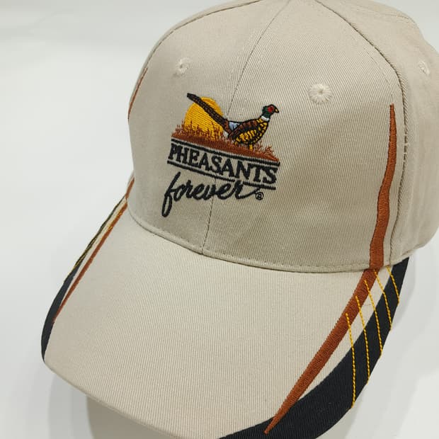 빈티지 Pheasants Forever 자수 레이싱 볼캡 P1899