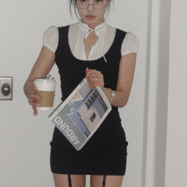 새상품 엔젤넘버555 엔넘파 원피스 이터널 걸후드 드레스