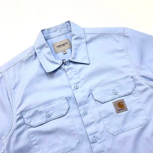 Carhartt WIP 칼하트 WIP 라이트블루 컬러 투포켓 워크 셔츠