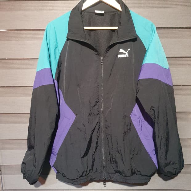 무배 푸마 블랙/퍼플/블루종 바람막이 L사이즈 2200311