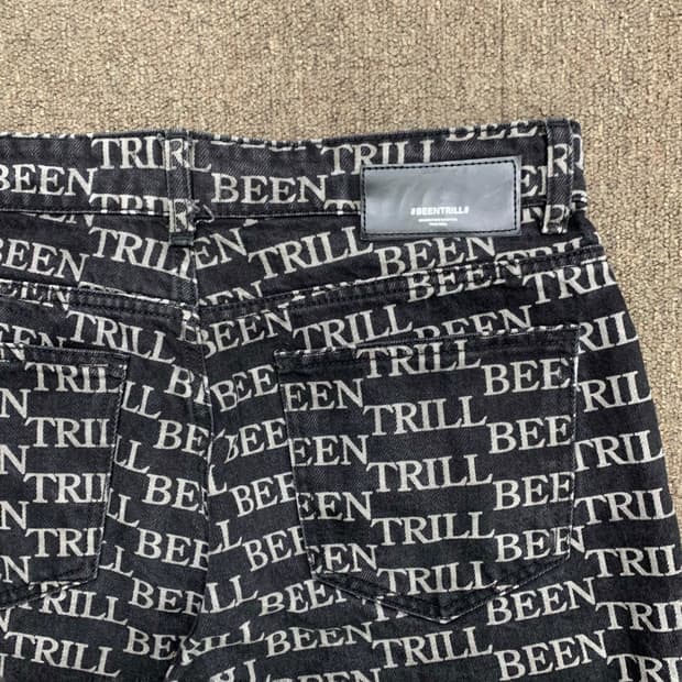 [33] 빈트릴 로고패턴 와이드핏 데님팬츠